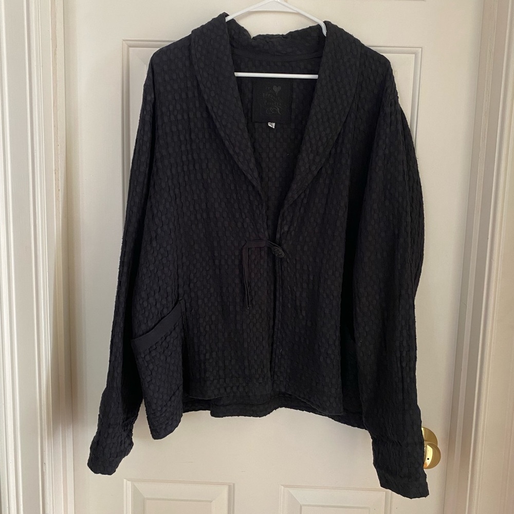 Vintage Textured Black Top